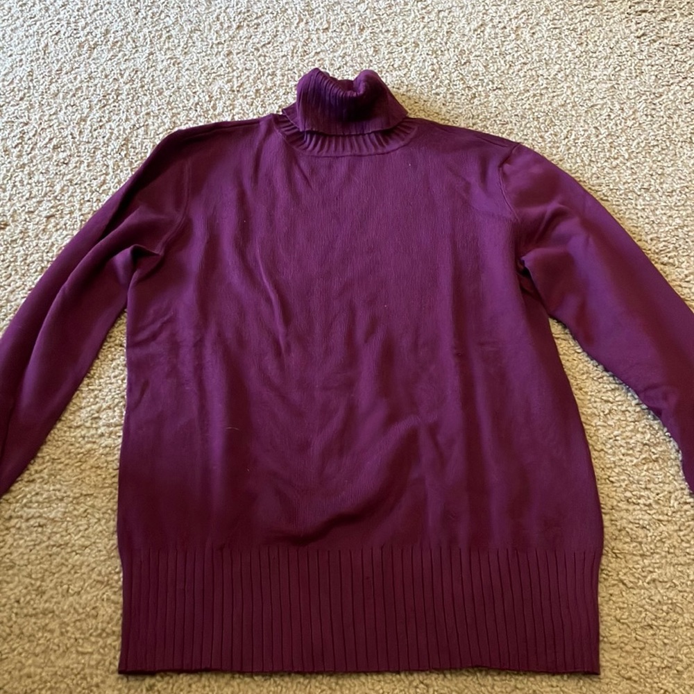 Purple turtle neck sweater
